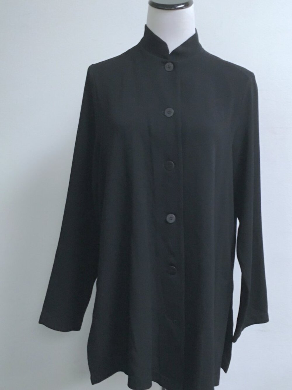 HARARI vintage black mandarin jacket M made in USA